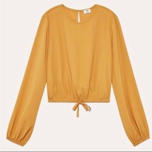 Wilfred mustard cropped blouse. Never worn!